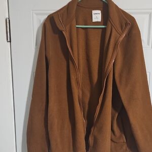 Sonoma Brown Teddy Jacket Cozy Casual Outerwear